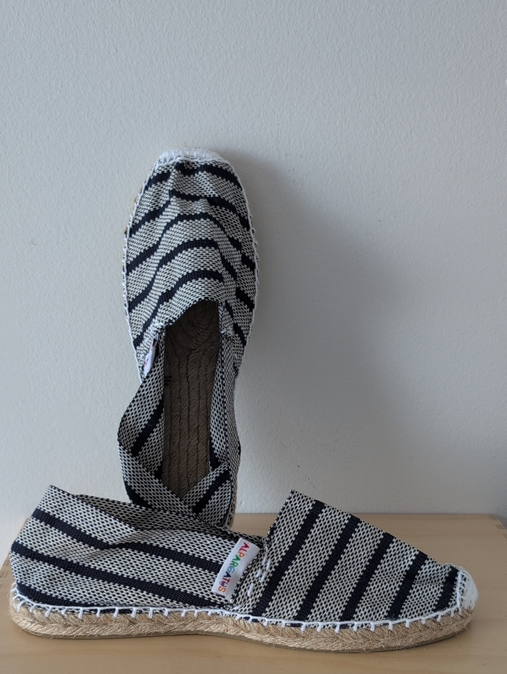 Navy & White Striped Women's Espadrille Slip-On